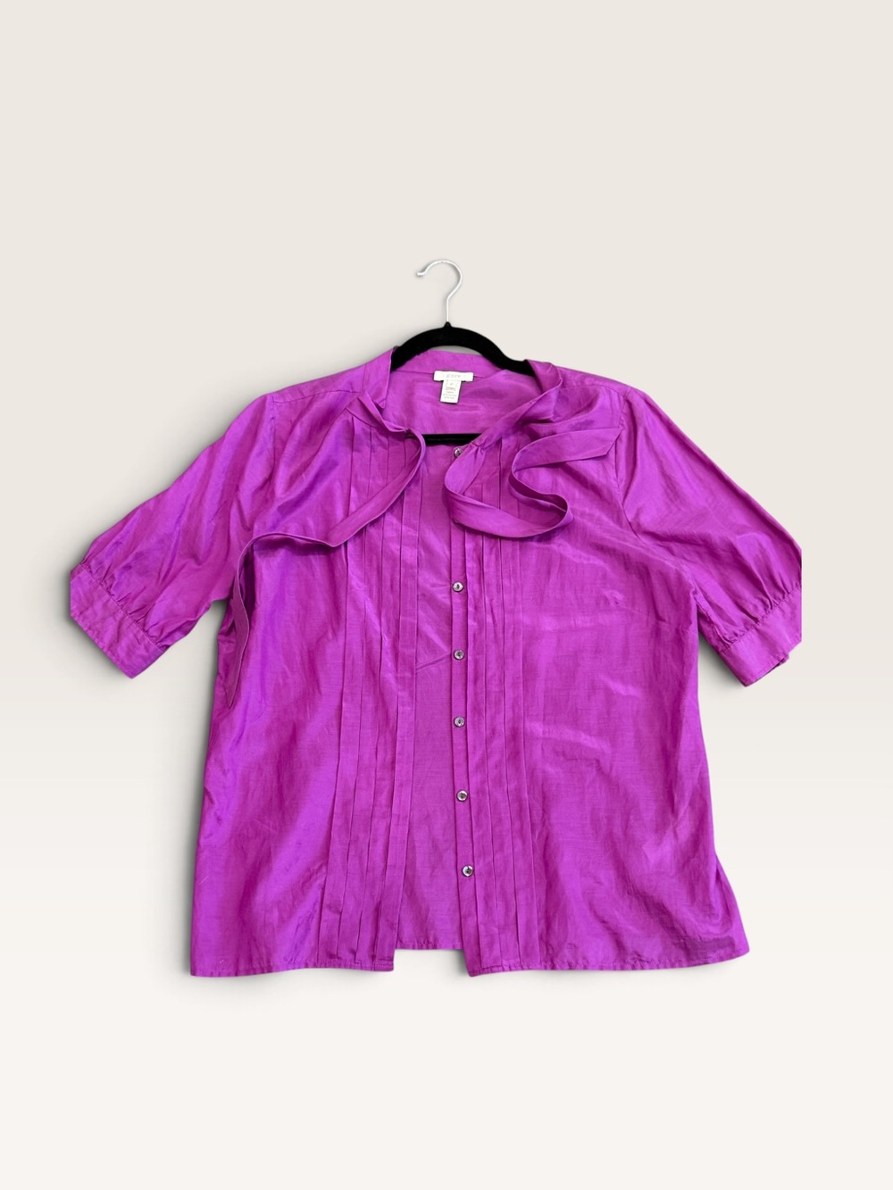 EUC J.Crew Silk‑Blend Blouse (Size 12)